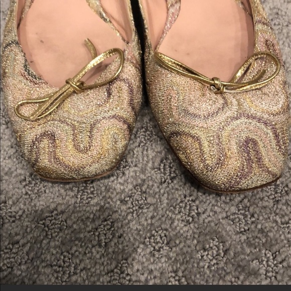 MISSONI shoes ballet flats cream and golden - Picture 4 of 11